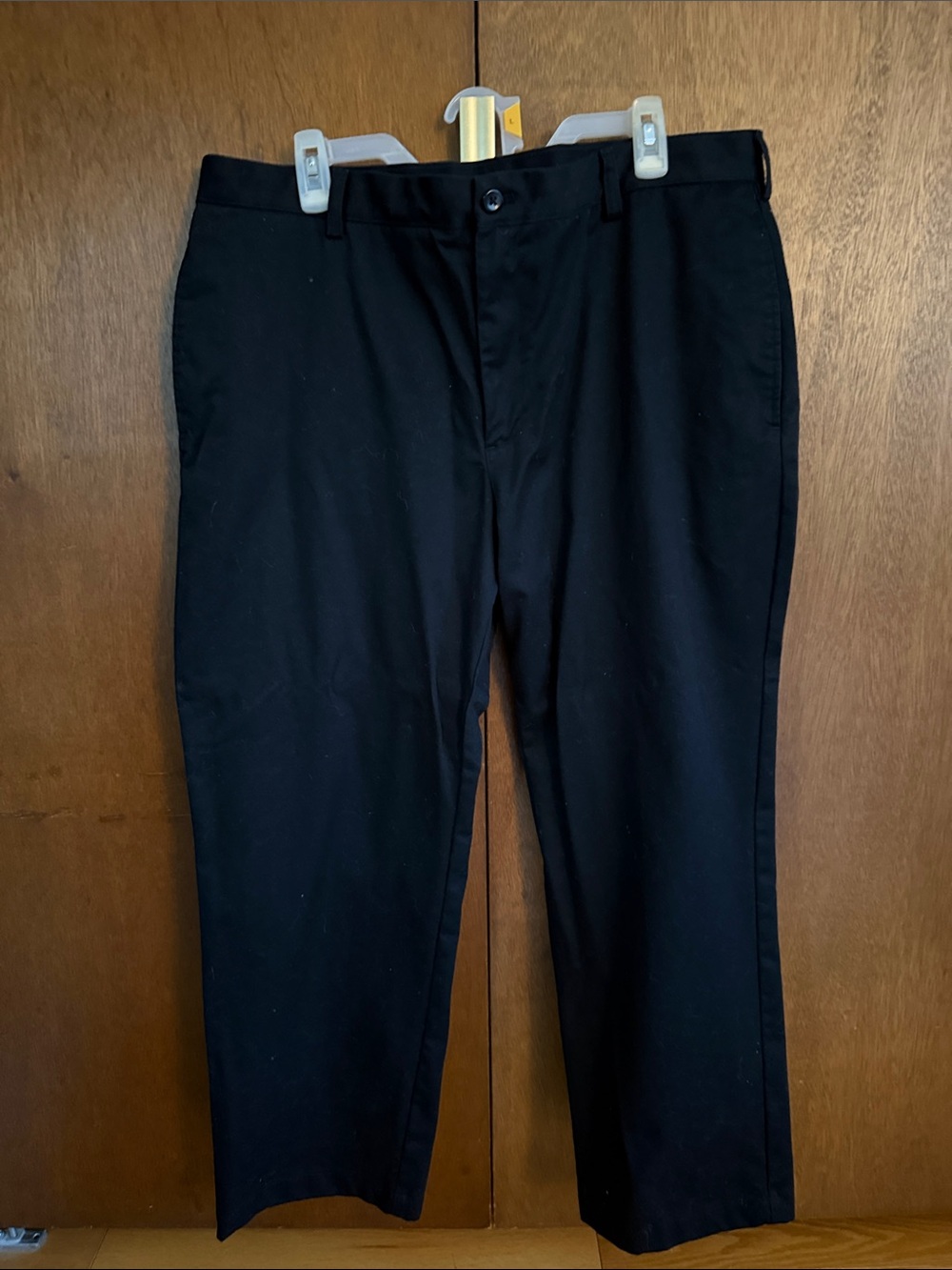Van Heusen Black Straight Chino Pants